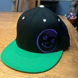 Neff Smily Face Purple Embroidered Hat